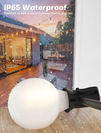 G40 Outdoor Globe Lights, 25FT Globe Christmas Lights with 27 LED Shatterproof Frosted Bulbs (2 Spare), Outdoor, alternate