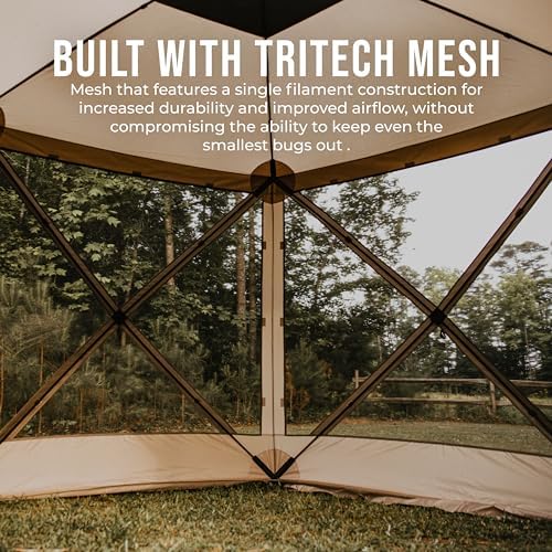 G6 6-Sided Portable Gazebo, Easy Pop-Up Hub Screen Tent, Durable, TriTech Mesh, Waterproof, UV Resistant, alternate view 3
