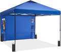 GAFETE Pop Up Canopy Tent Outdoor Sidewall One Push (Navy, 10X10)