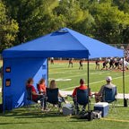 GAFETE Pop Up Canopy Tent Outdoor Sidewall One Push (Navy, 10X10), alternate view 2