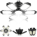 Garage Light Bulbs - Garage Lights Led Screw into Bulb Socket with 6 Deformable Panels 6500K Basement Light