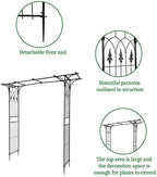 Garden Arbor, 7FT Arch Archway for Wedding Ceremony Party, Steel Garden Trellis for Plant Climbing, Christmas, alternate view