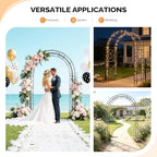 Garden Arbor, Arch for Wedding Ceremony Party, Christmas Garden Decor Steel Garden Trellis for Plant Climbing, alternate view