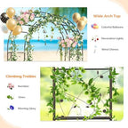 Garden Arbor, Arch for Wedding Ceremony Party, Christmas Garden Decor Steel Garden Trellis for Plant Climbing, alternate view