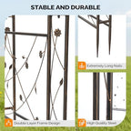 Garden Arbor, Arch for Wedding Ceremony Party, Christmas Garden Decor Steel Garden Trellis for Plant Climbing, alternate view