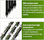 Garden Arbor Arch, Rustproof PE-Coated Metal Trellis for Climbing Plants in Black, alternate view 4