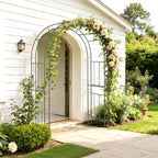 Garden Arbor, Double Layer Arch Archway for Wedding Ceremony Party, Steel Garden Trellis for Plant Climbing, alternate view 2