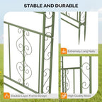 Garden Arbor, Double Layer Arch Archway for Wedding Ceremony Party, Steel Garden Trellis for Plant Climbing, alternate view 6