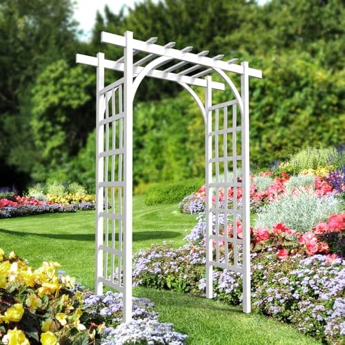 Garden Arbor, PVC Wedding Arch for Ceremony Party, Garden Trellis for Climbing Plants Outdoor, Arch Backdrop