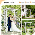Garden Arbor, PVC Wedding Arch for Ceremony Party, Garden Trellis for Climbing Plants Outdoor, Arch Backdrop, alternate view