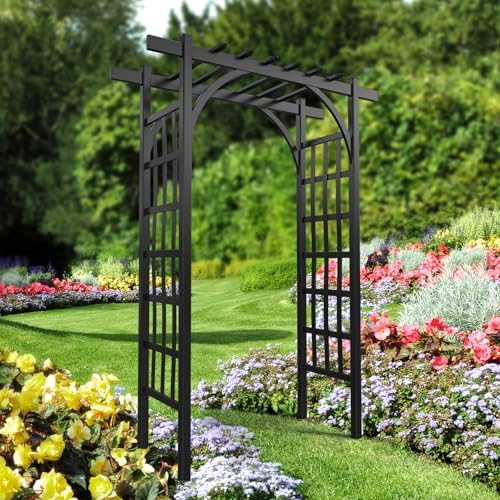 Garden Arbor, PVC Wedding Arch for Ceremony Party, Garden Trellis for Climbing Plants Outdoor, Arch Backdrop