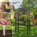 Garden Arbor, PVC Wedding Arch for Ceremony Party, Garden Trellis for Climbing Plants Outdoor, Arch Backdrop, alternate view