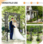 Garden Arbor, PVC Wedding Arch for Ceremony Party, Garden Trellis for Climbing Plants Outdoor, Arch Backdrop, alternate view