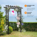 Garden Arbor, PVC Wedding Arch for Ceremony Party, Garden Trellis for Climbing Plants Outdoor, Arch Backdrop, alternate view