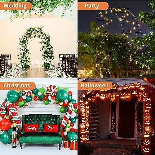 Garden Arch Arbors, Trellis for Climbing Plants Outdoor 6-8ft, Two Way Assemble Wedding Decoration Metal Arch, alternate view