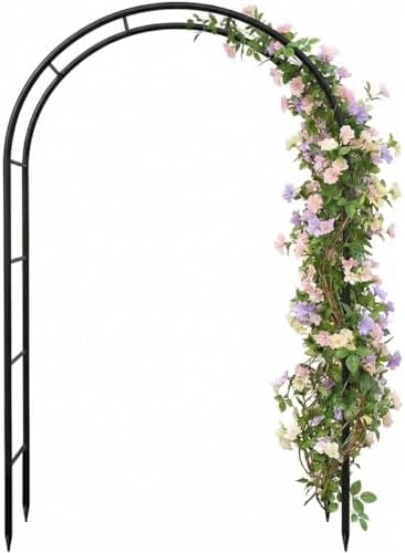 Garden Arch Galvanized Metal Rust-Proof Heavy Duty for Climbing Vines Roses