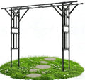 Garden Arch Trellis 141.7"L×106.3"H Sturdy & Rustproof Large Flat Top Arbor