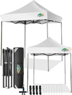Garden Gazebo - Folding 2 x 2 m, Waterproof, Anti-UV for Outdoors, Beach, Terrace, Camping (White) in 2 x 2 m in
