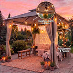 Gazebo 10x10 Heavy Duty Gazebos with Improved Curtains Outdoor Double Roof Patio with Metal Steel Frame Outdoor, alternate