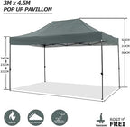 Gazebo 10x15 Pop Up Canopy Tent, alternate view 3