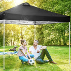 Gazebo 3 x 3 Waterproof Folding Gazebo Canopy Tent Height-Adjustable Party Tent with 4 Side Panels and 4, alternate view 2