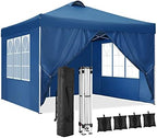 Gazebo 3 x 3 Waterproof Stable Winterproof Folding Party Tent Foldable Tent with Ventilation 4 Side Panels 4