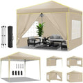 Gazebo 3 x 3 Waterproof Stable Winterproof Khaki in khaki