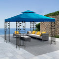 Gazebo Canopy Replacement -Grill Replacement Roof -Gazebos on Clearance Outdoor Shelter Top Double Tiered Canopy