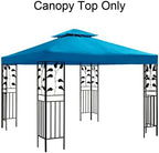Gazebo Canopy Replacement -Grill Replacement Roof -Gazebos on Clearance Outdoor Shelter Top Double Tiered Canopy, alternate