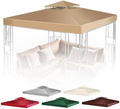 Gazebo Cover Replacement Canopy Top 8x8 Ft (2.4m x 2.4m) - Double Tier Top Canopy Cover Replacement with UV30+