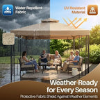 Gazebo Cover Replacement Canopy Top 8x8 Ft (2.4m x 2.4m) - Double Tier Top Canopy Cover Replacement with UV30+, alternate
