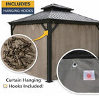 Gazebo Curtain Only for 10' x 12' Hardtop Gazebo, alternate view 2