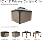 Gazebo Curtain Only for 10' x 12' Hardtop Gazebo, alternate view 5