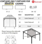 Gazebo Curtain Only for 10' x 12' Hardtop Gazebo, alternate view 7