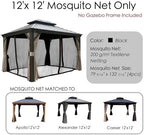 Gazebo Privacy Screen Netting for 12’ x 12’ Gazebo, alternate view 2