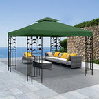 Gazebo Replacement Canopy Roof - Double Tiered Canopy Cover, 10x10 FT (Blackish Green) in 10x10 FT