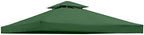 Gazebo Replacement Canopy Roof - Double Tiered Canopy Cover, 10x10 FT (Blackish Green) in 10x10 FT, alternate view 5