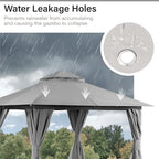 Gazebo Replacement Canopy Top 10'x10', Removable Vented Double Top Cover, UV-Protected, 100% Polyester, for, alternate view 5