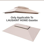 Gazebo Replacement Canopy Top 10'x13', Removable Vented Double Top Cover, UV-Protected, 100% Polyester, for, alternate view 2