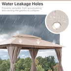 Gazebo Replacement Canopy Top 10'x13', Removable Vented Double Top Cover, UV-Protected, 100% Polyester, for, alternate view 5