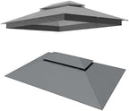 Gazebo Replacement Canopy Top 10'x13', Removable Vented Double Top Cover, UV-Protected, 100% Polyester, for