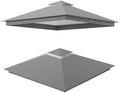 Gazebo Replacement Canopy Top 12'x12', Removable Vented Double Top Cover, UV-Protected, 100% Polyester, for