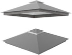Gazebo Replacement Canopy Top 12'x12', Removable Vented Double Top Cover, UV-Protected, 100% Polyester, for