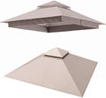 Gazebo Replacement Canopy Top 8'x8', Removable Vented Double Top Cover, UV-Protected, 100% Polyester, for