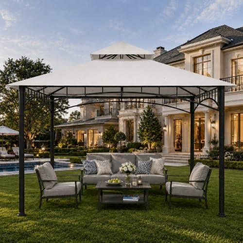 Gazebo Replacement Canopy Top for Target Madaga Gazebo Model L-GZ136PST (White) in White, alternate view 2
