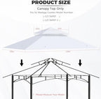 Gazebo Replacement Canopy Top for Target Madaga Gazebo Model L-GZ136PST (White) in White, alternate view 3