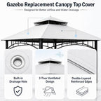 Gazebo Replacement Canopy Top for Target Madaga Gazebo Model L-GZ136PST (White) in White, alternate view 6