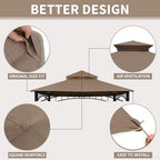 Gazebo Replacement Cover 10x10 FT Canopy Top in 10x10 FT, alternate view 5