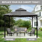 Gazebo Replacement Cover Compatible with SUNJOY Target Madaga 10x10 Gazebo Model L-GZ136PST L-GZ136PST-2/7/9 and, alternate