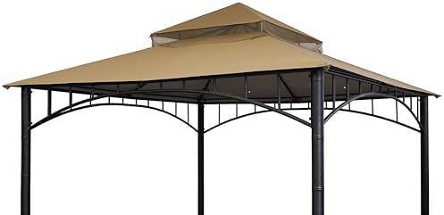 Gazebo Replacement Cover Compatible with Target Madaga 10x10 Gazebo Model L-GZ136PST L-GZ136PST-2/7/9 and Havana